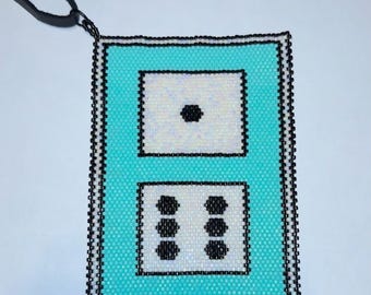 Beaded Dice Pendant Necklace