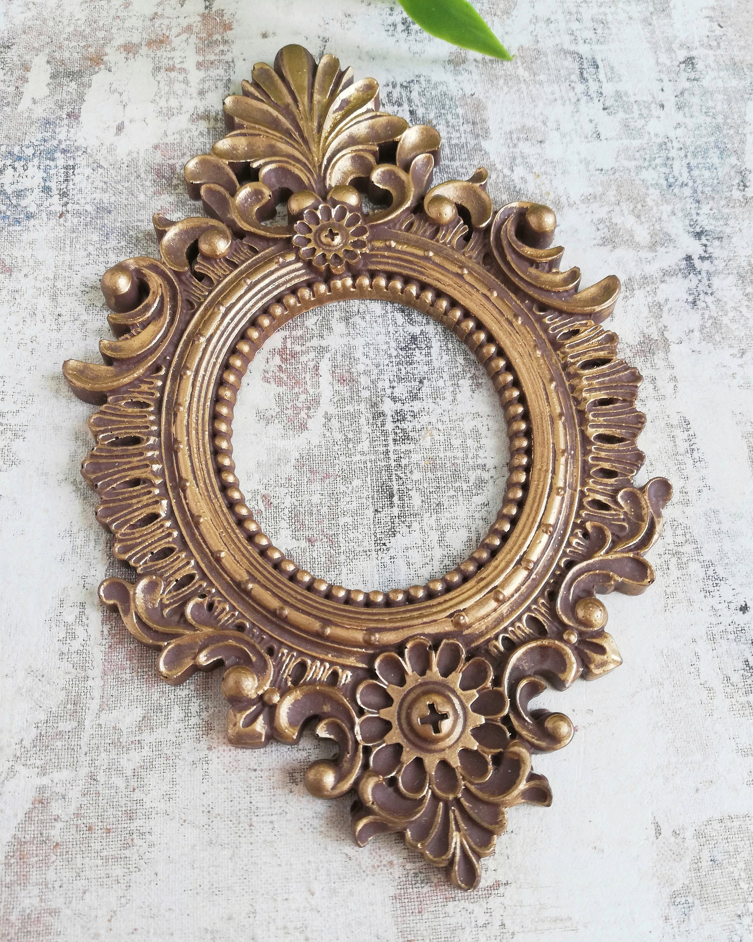Ornate frame embellishment resin miniature frame craft onlays Etsy