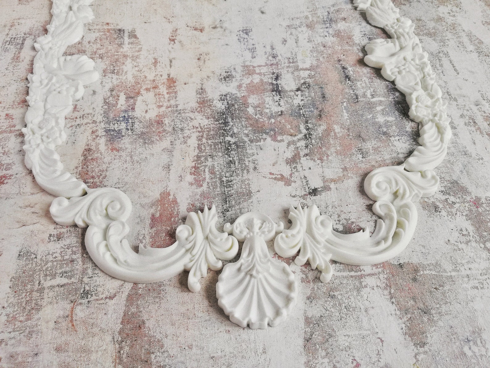 Furniture Onlays 2pcs. Ornate Appliques Plastic Decorative Etsy