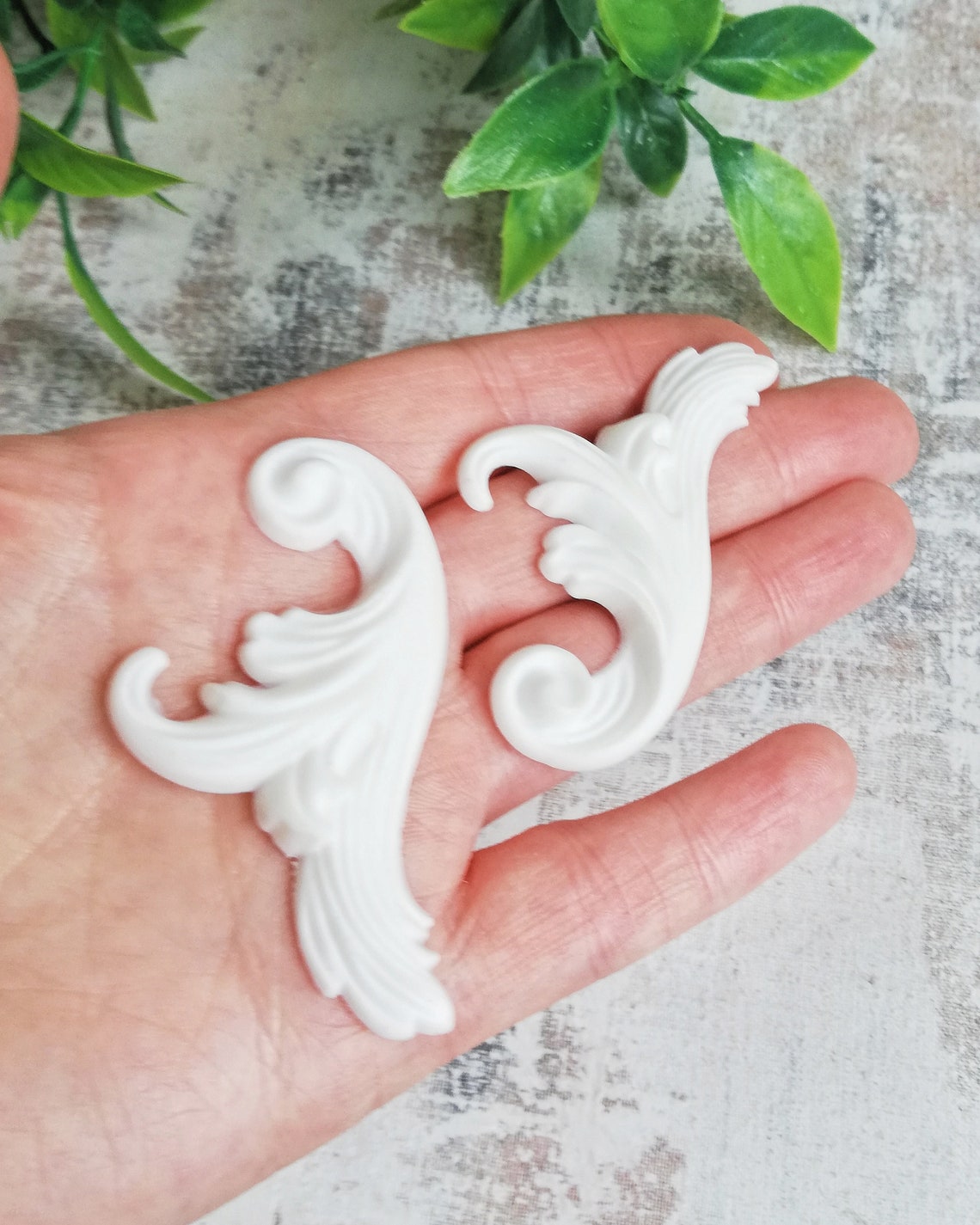 2 piezas. muebles apliques y onlays muebles molduras cutre | Etsy