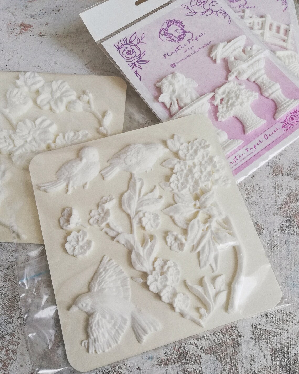 Plastic Applique Decorative Overlays Decoupage Furniture Etsy