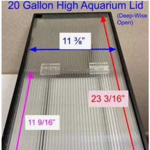Tapa para acuario de 20 galones de altura y apertura profunda