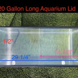 Coperchio per acquario da 20 galloni, lungo e mezzo tagliato. Adatto anche per acquari da 29 galloni.