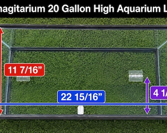 Tapa para acuario alto de 20 galones compatible con Imagitarium: policarbonato transparente de 3/16”, compatible con acuarios Imagitarium.