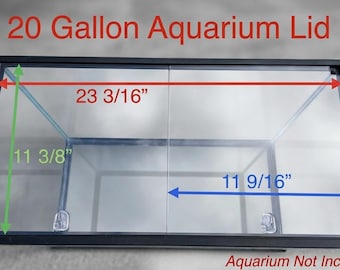 Aquarium Lid 20 gallon High Clear Half Cut 3/16” Polycarbonate