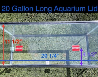 Aquarium Lid 20 gallon Long Clear 29 1/4” x 11 1/2” Also fits 29 gallon aquariums