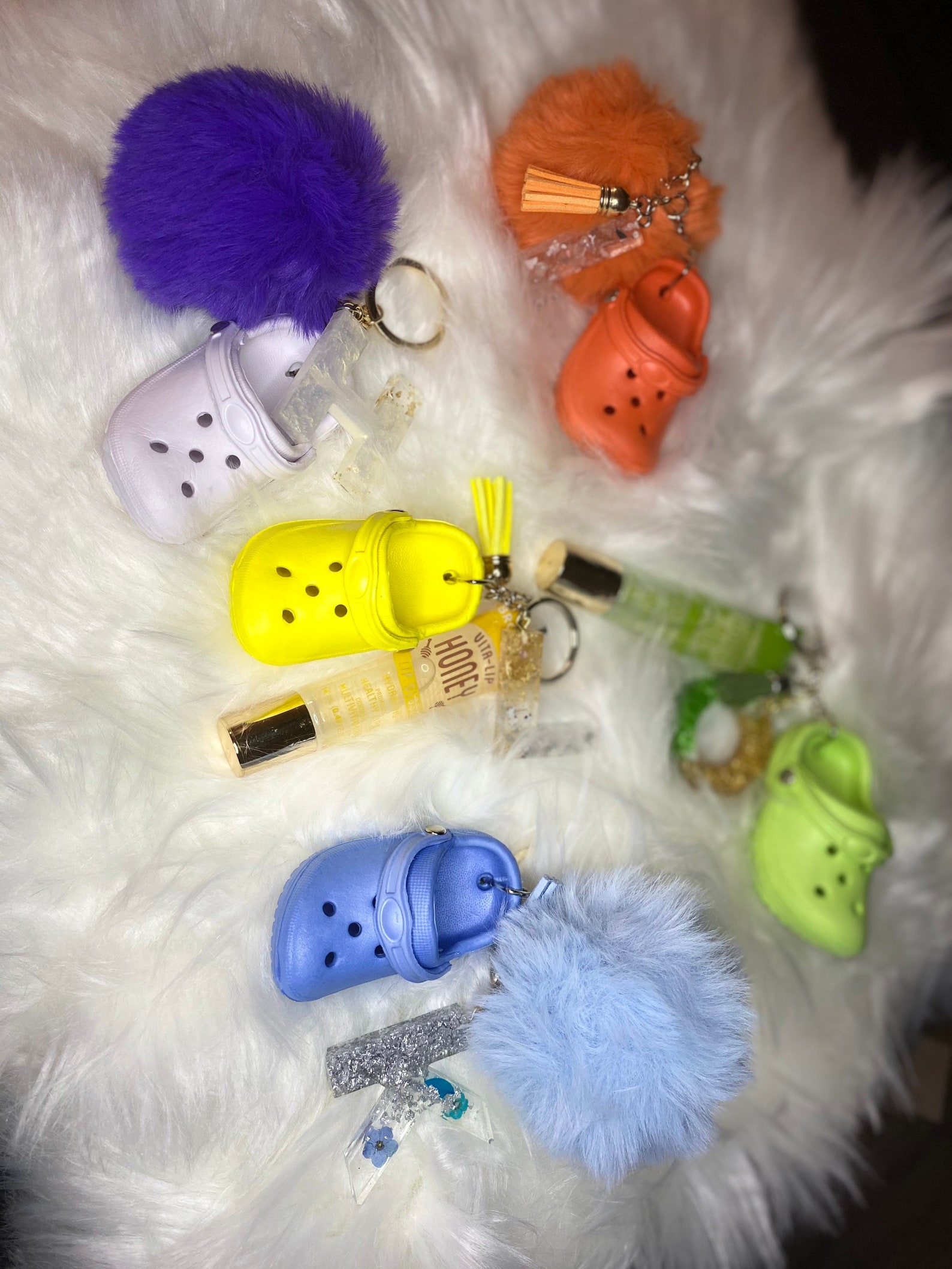 Initial keychain Croc keychain Personalized croc keychains Etsy