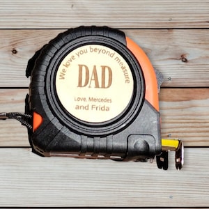 Personalized father&#39;s day tape measure gift for dad or groomsmen, father&#39;s day gift, personalized gifts for dad