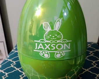 Personalized giant fillable easter eggs, 12 inch jumbo Easter egg, kids Easter gift
