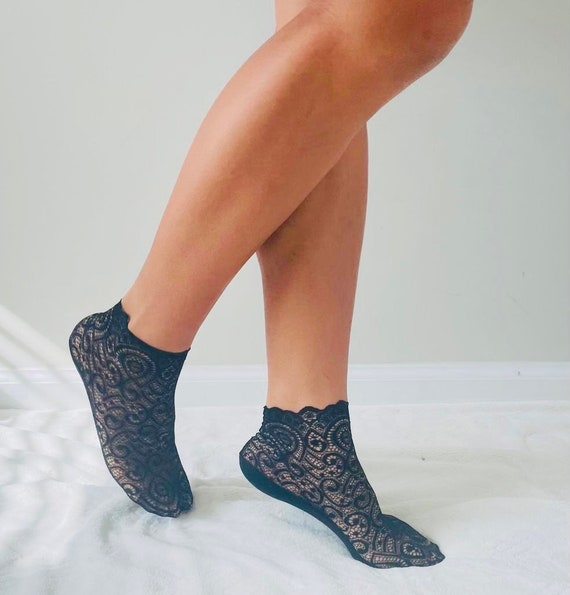 Buy Fishnet Lace Socks, Lace Socks ,sheer Socks Dress Socks, Net