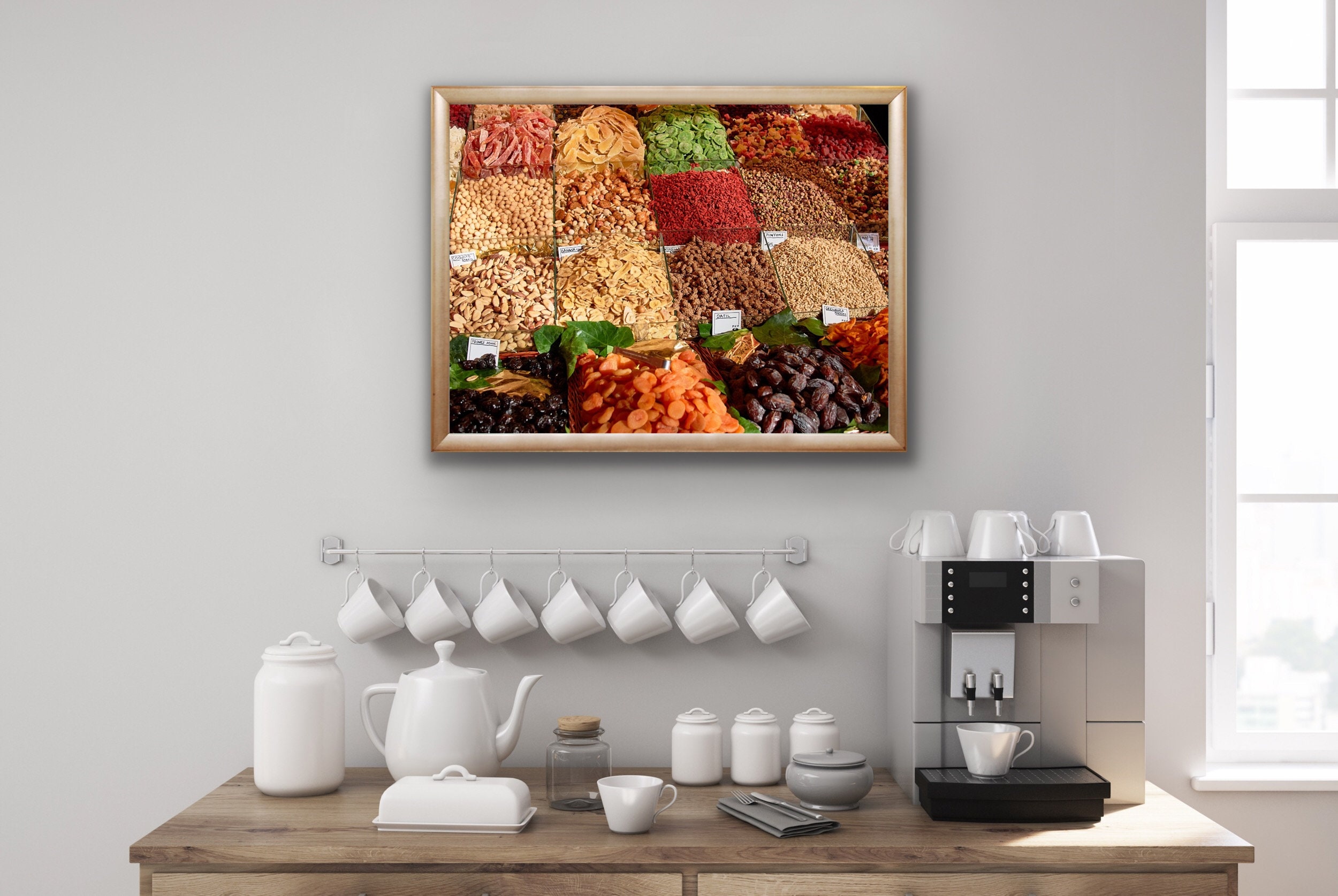 Food Wall Decor Photo Art Dried Fruit Display at Mercado de Etsy