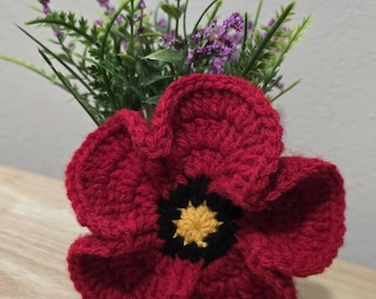 Puerto Rican crochet flower hair clip