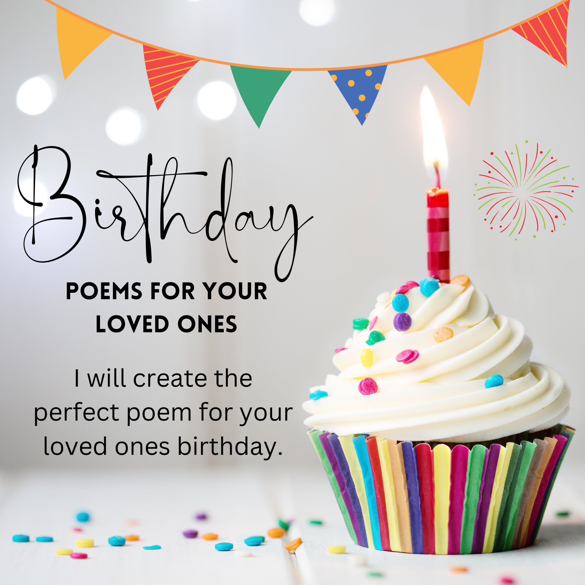 Birthday Poem for Your Loved One 12-hour Delivery Time, Personalized ...