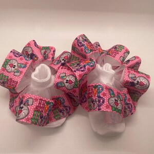 Ruffle Socks- Easter Bunny Hop- Pink