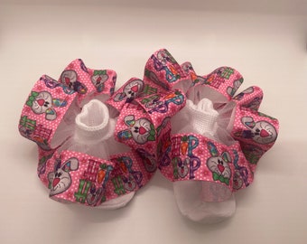 Ruffle Socks- Easter Bunny Hop- Pink