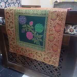 Handmade Indian Table Runner  Multicolor Patch Centrepiece Cloth for Festive Home Décor - 60x16 Inch