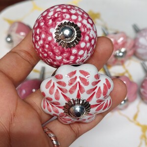 10er Set Knäufe Keramik Knäufe Shabby Chic Möbel Knäufe Möbelknöpfe Knäufe Blumen Boho Möbelknöpfe Vintage Keramik Möbelknäufe Bild 15