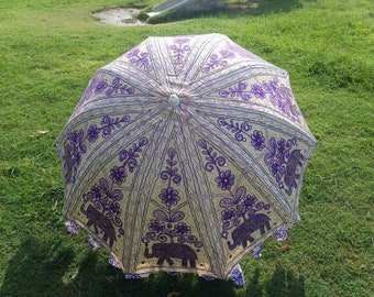 Dekorativer indischer Gartenschirm: Traditioneller Hochzeits-Sonnenschirm, 182cm