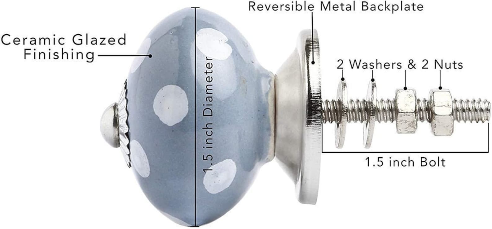 Grey & White Vintage Ceramic Knobs Kitchen Knobs Etsy