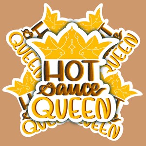 Hot Sauce Queen Die Cut Sticker