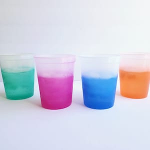 Single Blank Color Changing Stadium Cup | Non-personalized 16 oz. Mood Cup | Blank Plastic Color Changing Cup