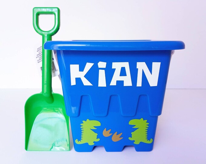 Personalized Beach Pail and Shovel for Kids / Toddler Castle Shaped