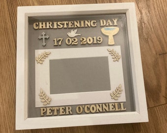 Christening Day Frame, Baptism Day Frame, Personalised Christening/ Baptism Frame, Christening/ Baptism Gift, Naming Day Gift.