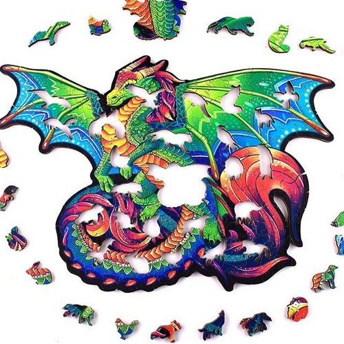 Can Be Personalised Dragon Myth 03 A4 JIGSAW Puzzle Birthday Christmas Gift 