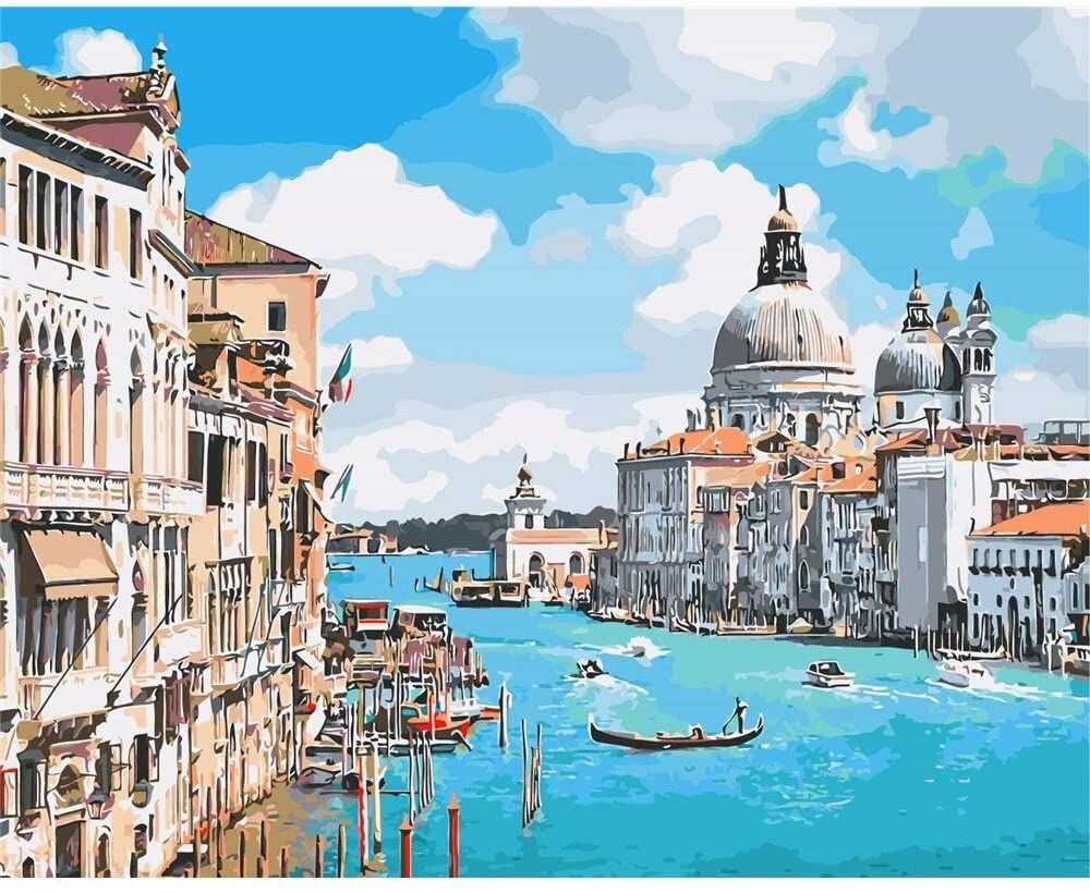 Venice Paint By Numbers Kit Wall Art Venice Canals Paint by Etsy