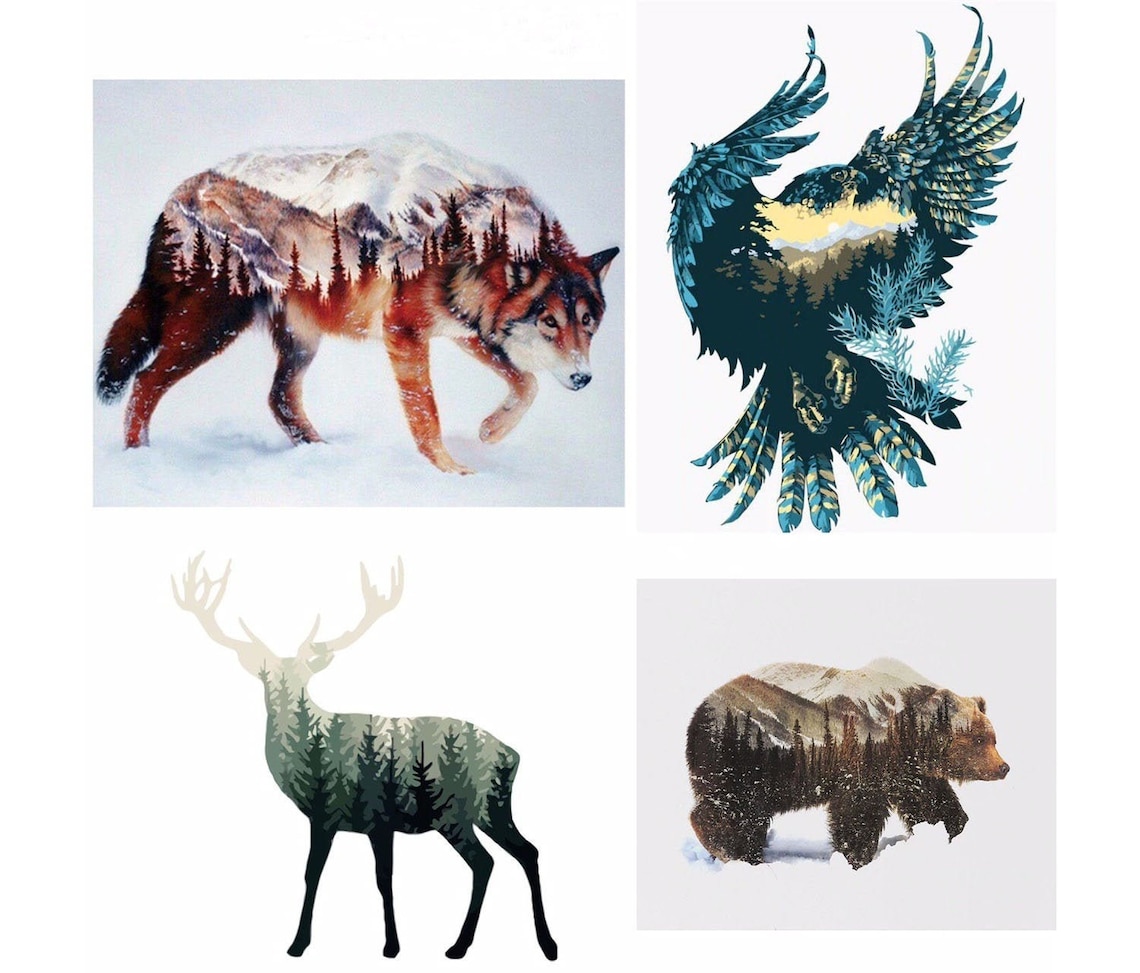 Waldtiere Malen nach Zahlen Kit Erwachsene Wolf DIY Paint by - Etsy