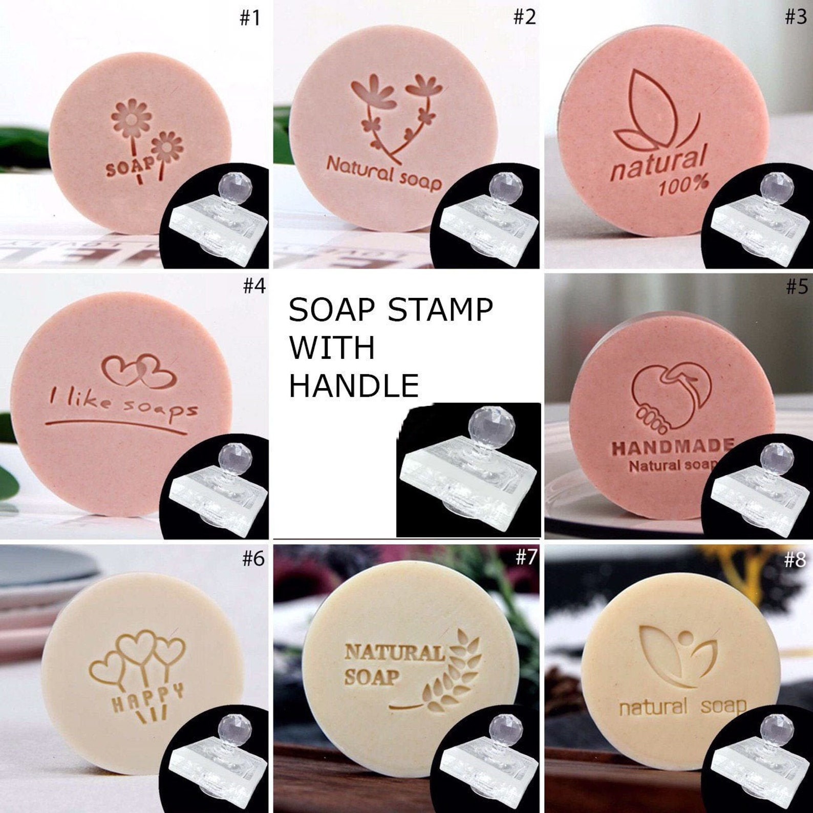 Natural Soap Stamps Handmade Soap Stamp Acrylic Stamp for Etsy