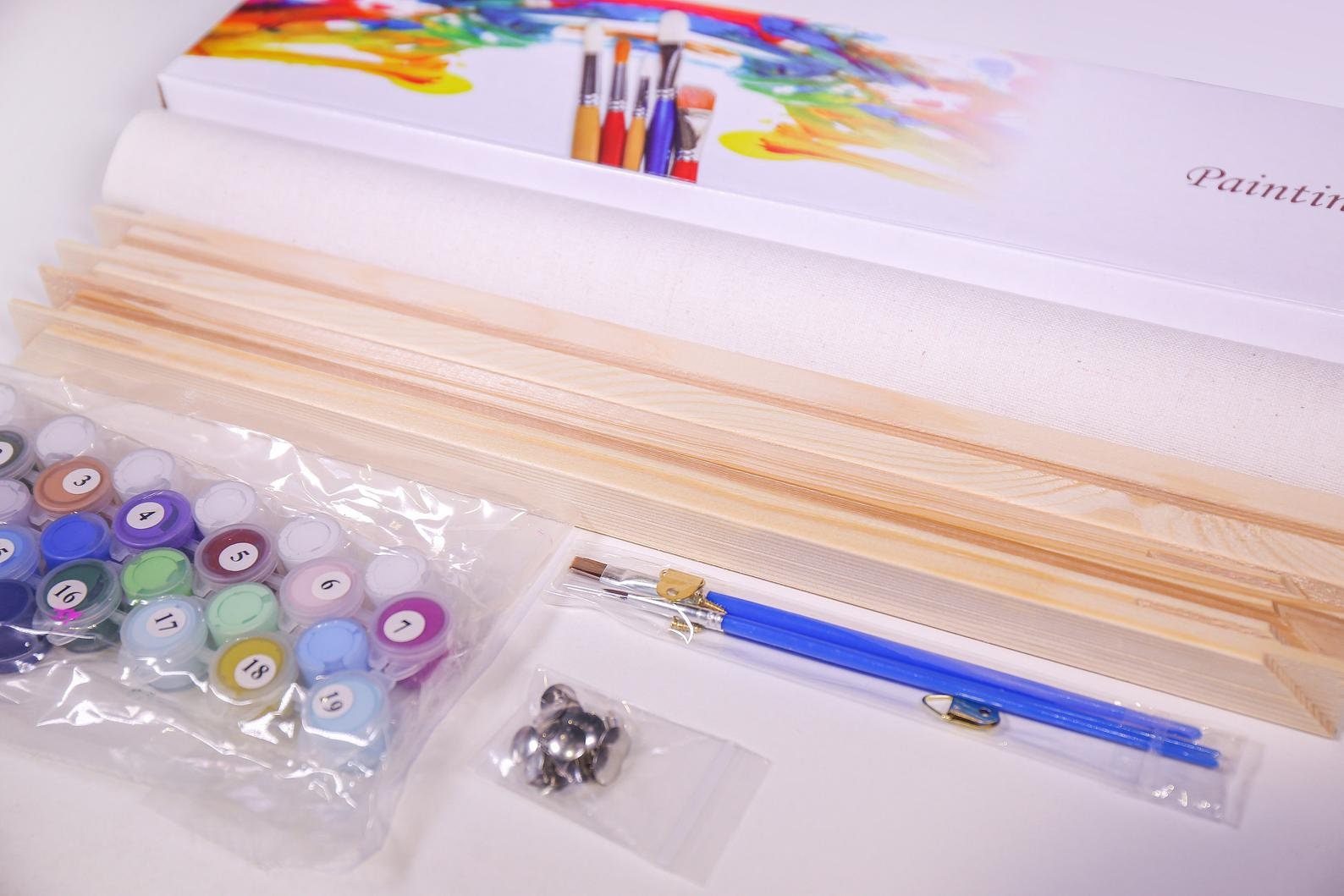 Bunte Totenkopf Malen nach Zahlen Kit Wandkunst
