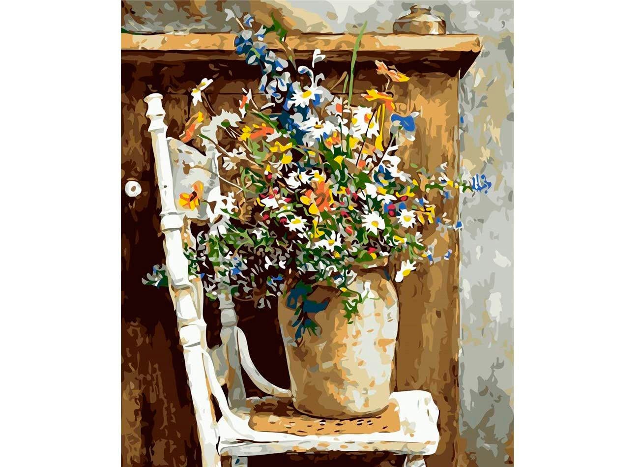 Wildflowers Paint by Numbers Kit Wall Art Flowers Paint by Etsy