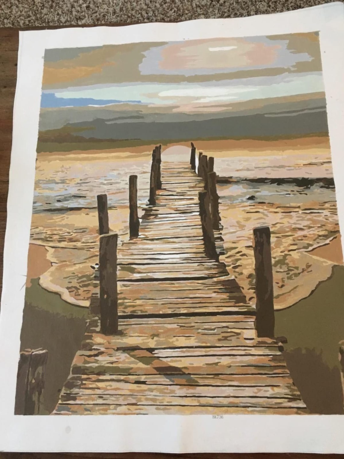 Beach Sunset Paint by Numbers Kit Wall Art Ocean Paint by Etsy