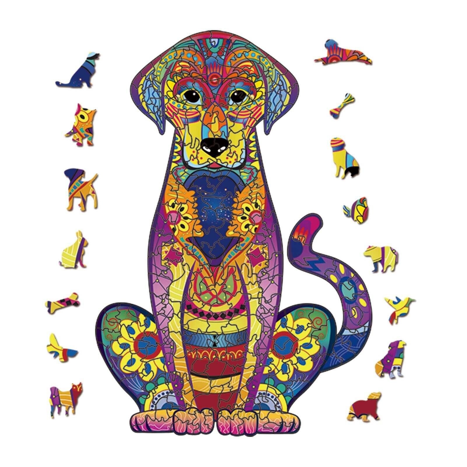 Dog Jigsaw Puzzle for Adults & Kids Dog Puzzle Wooden Puzzle Etsy
