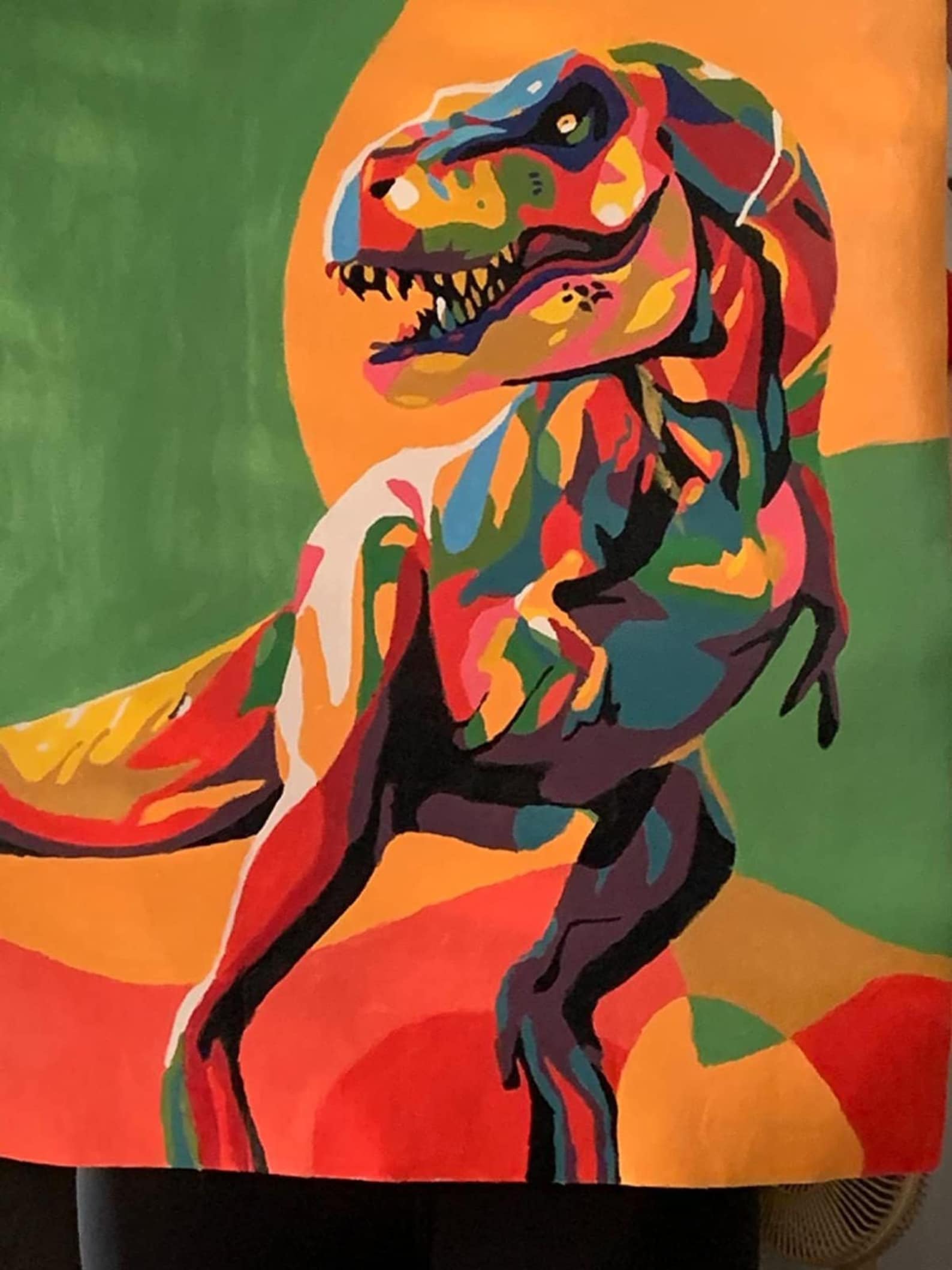 Colourful Dragon Paint by Numbers Kit Wall Art Dragon Paint Etsy