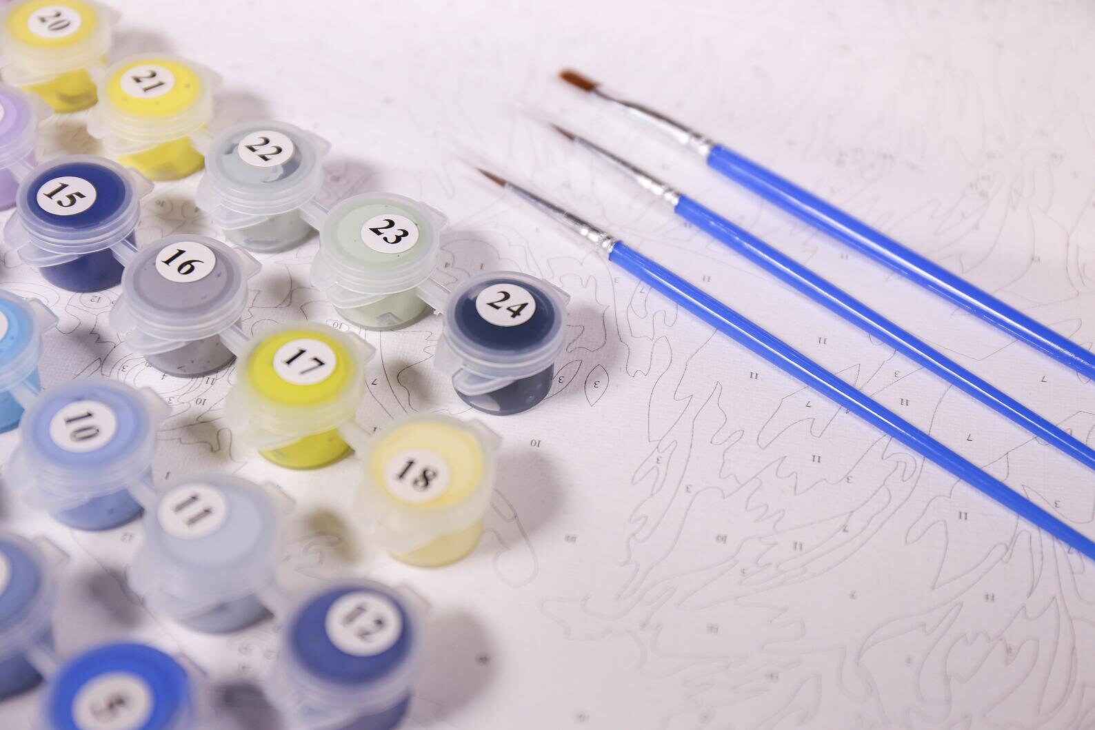 Bunte Totenkopf Malen nach Zahlen Kit Wandkunst
