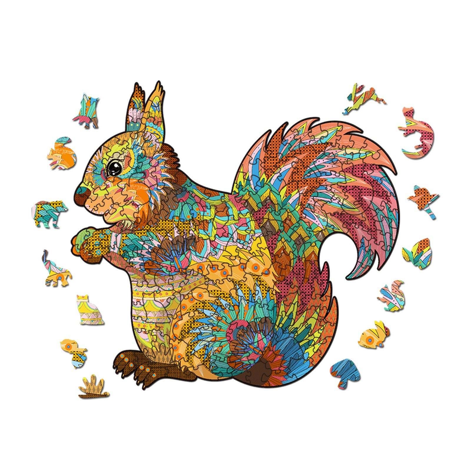 Squirrel Jigsaw Puzzle for Adults & Kids Squirrel Puzzle Etsy