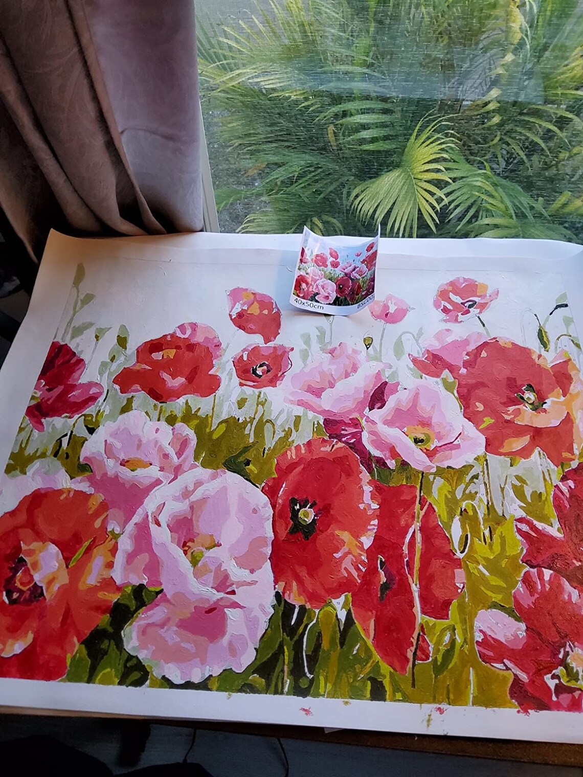 Mohnblumen Malen nach Zahlen Kit Wandkunst Blumen Malen nach | Etsy