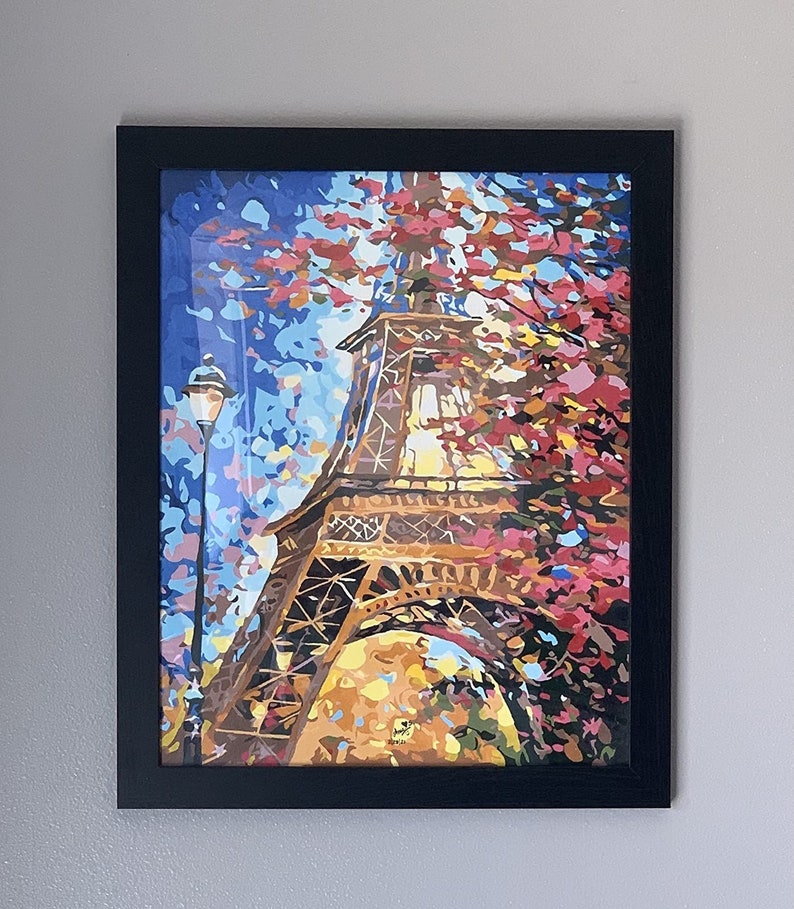 Eiffel Tower Paint by Numbers Kit Wall Art Paris Paint by Etsy