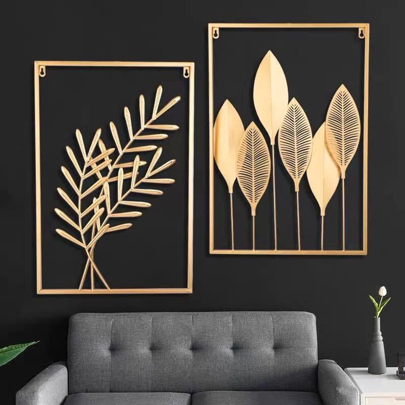 Leaf Metal Wall Art Monstera Wall Art Metal Metal Wall Etsy