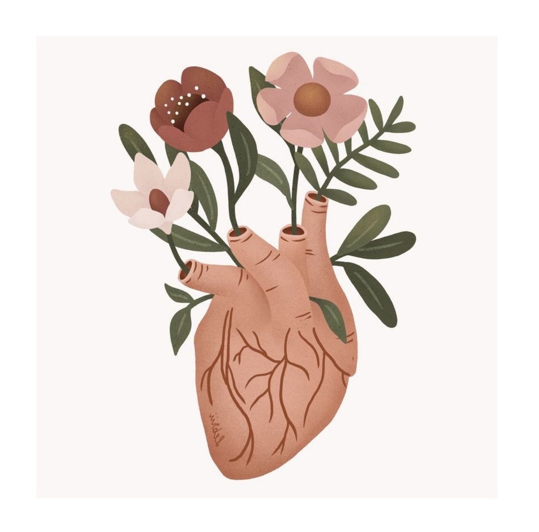 heart-vase-paint-by-numbers-kit-wall-art-flower-vase-paint-by-etsy