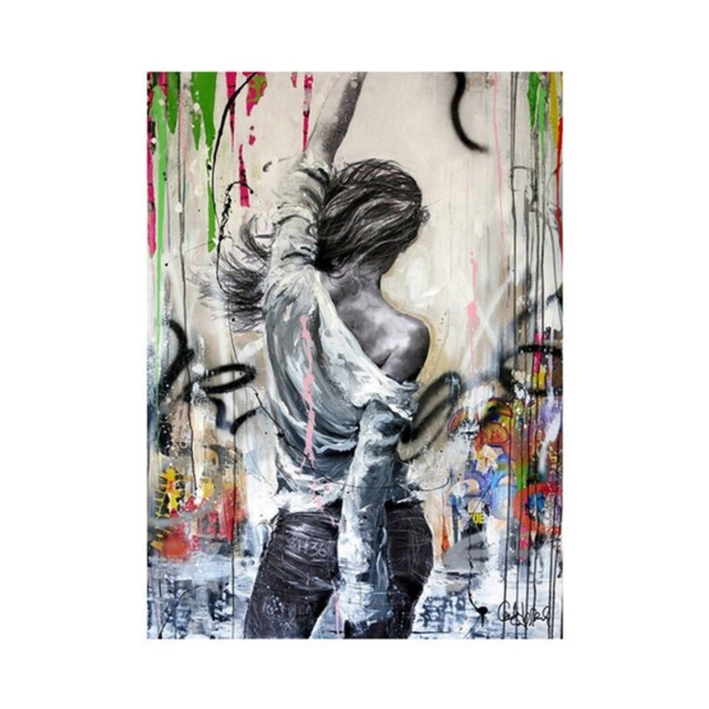 Dancing Girl Graffiti Paint by Numbers Kit Wall Art Street Etsy