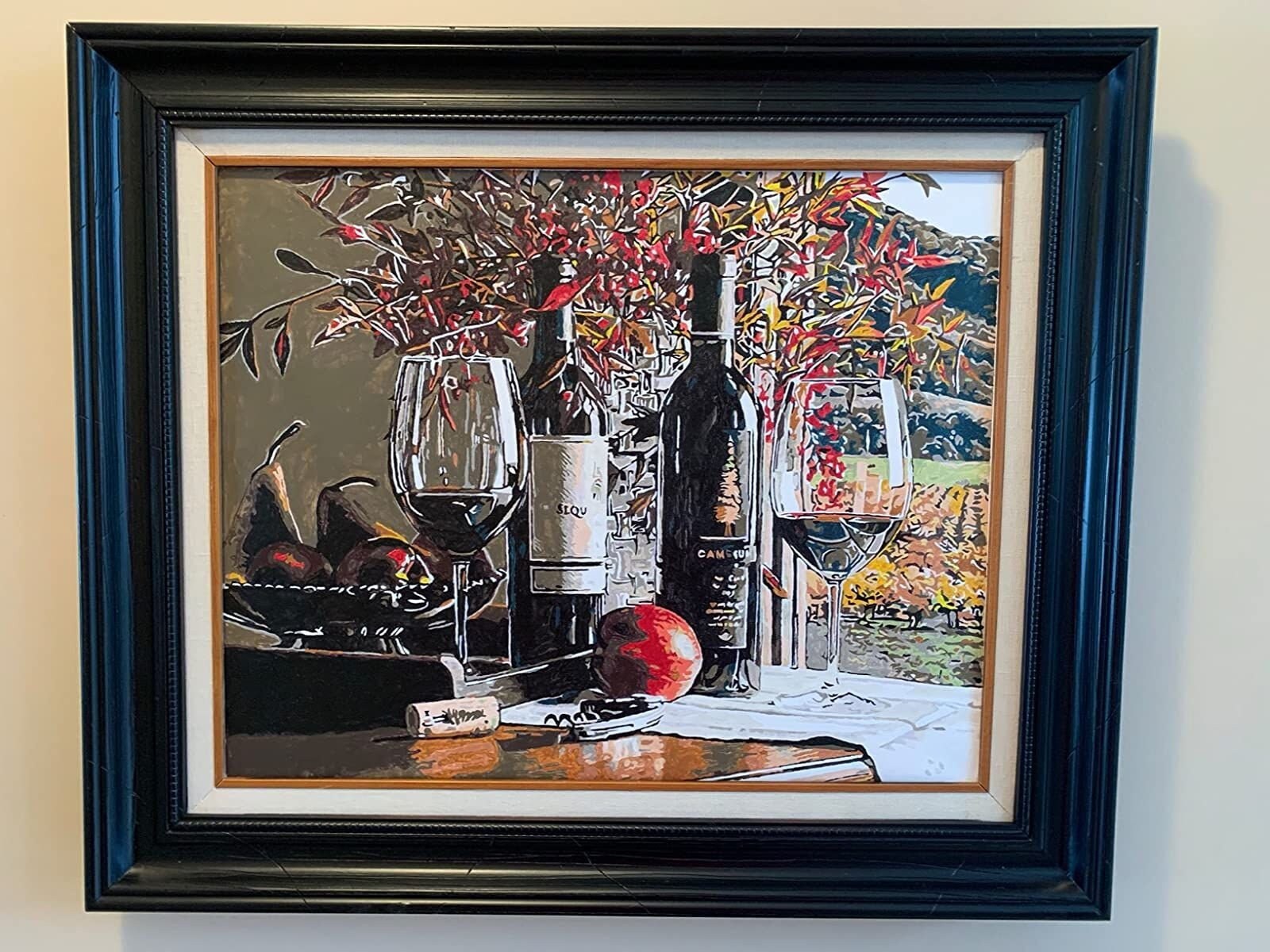 Wine Glass Paint by Numbers Kit Wall Art Red Wine Paint by Etsy