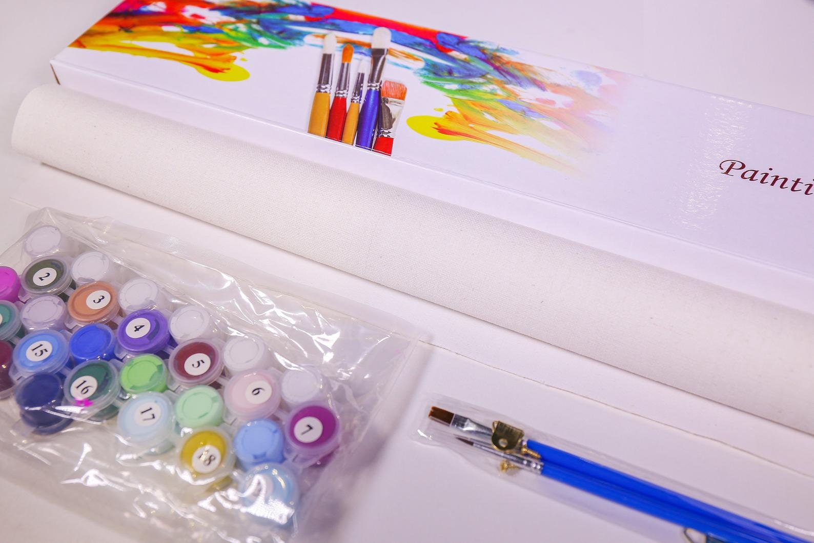 Bunte Totenkopf Malen nach Zahlen Kit Wandkunst