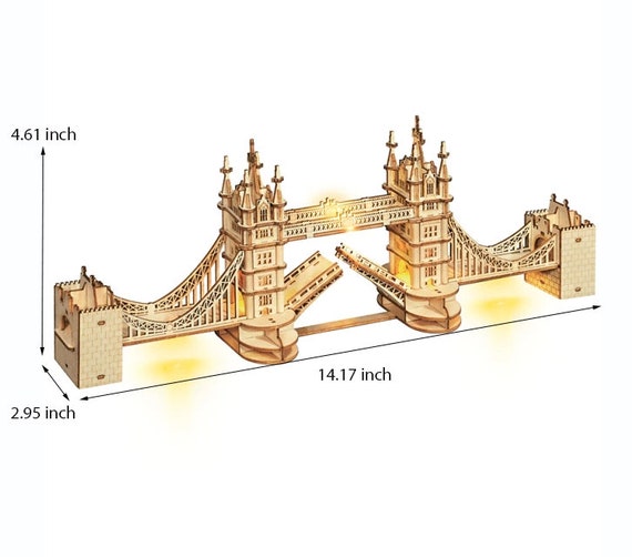 3D Mechanical Wooden Model & Puzzle MrPLAYWOOD TOWER BRIDGE 