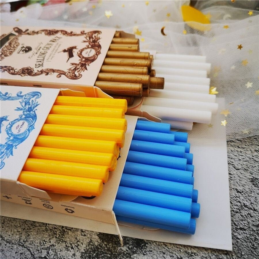Set of 16 Wax Sticks for Wax Seal Stamp 20 Colors Sealing Etsy