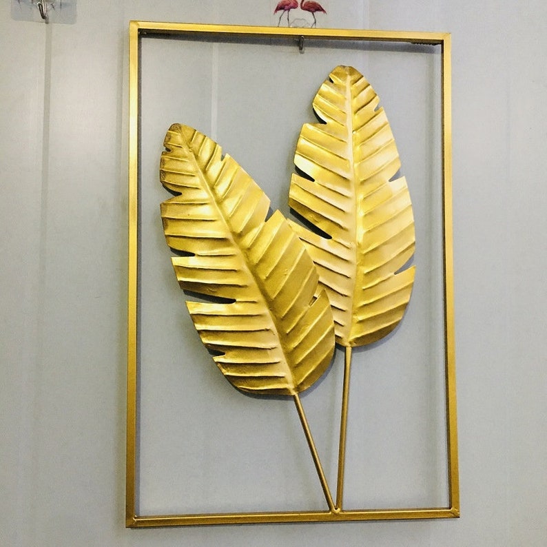 Leaf Metal Wall Art Monstera Wall Art Metal Metal Wall Etsy