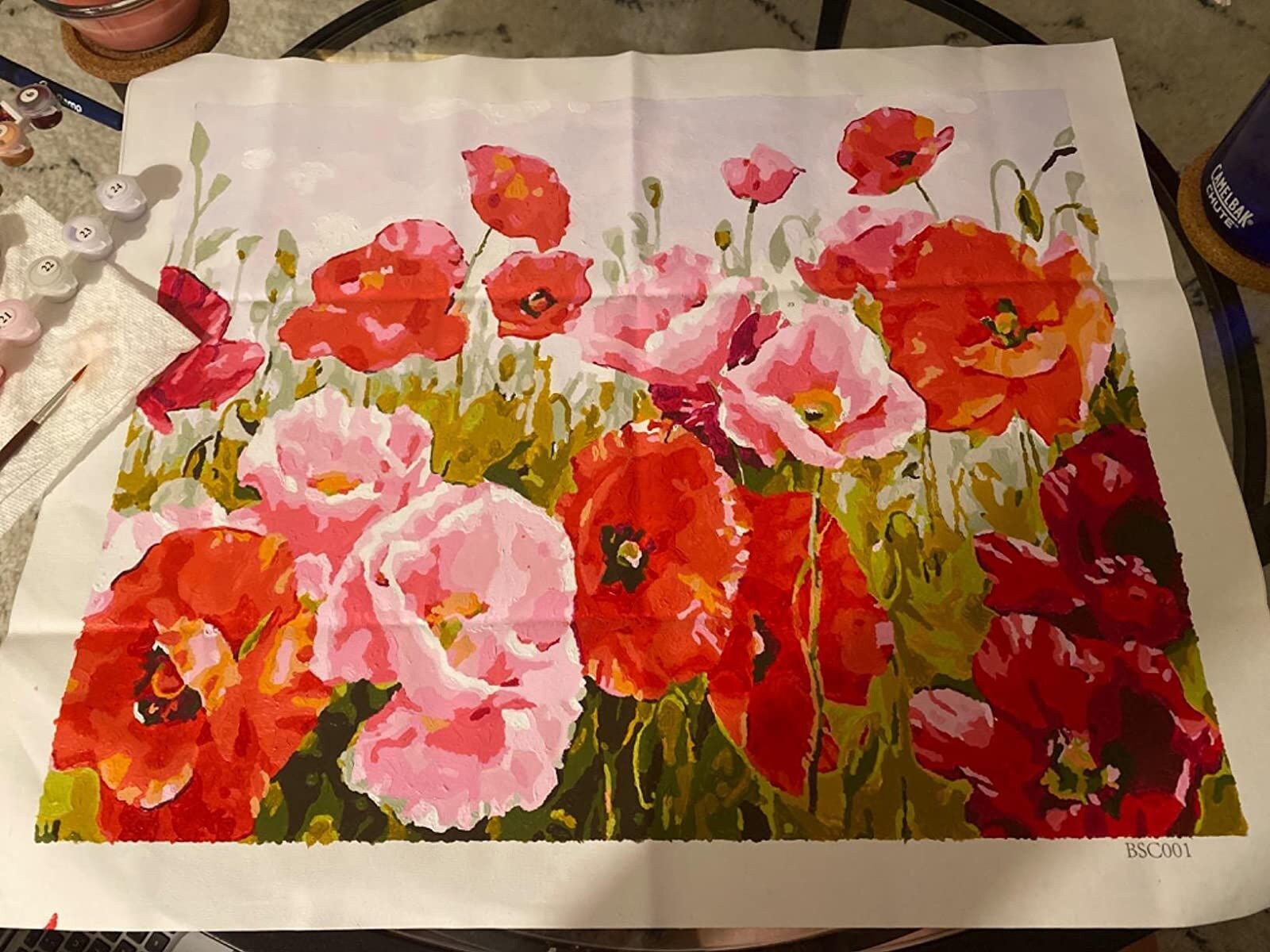 Mohnblumen Malen nach Zahlen Kit Wandkunst Blumen Malen nach | Etsy