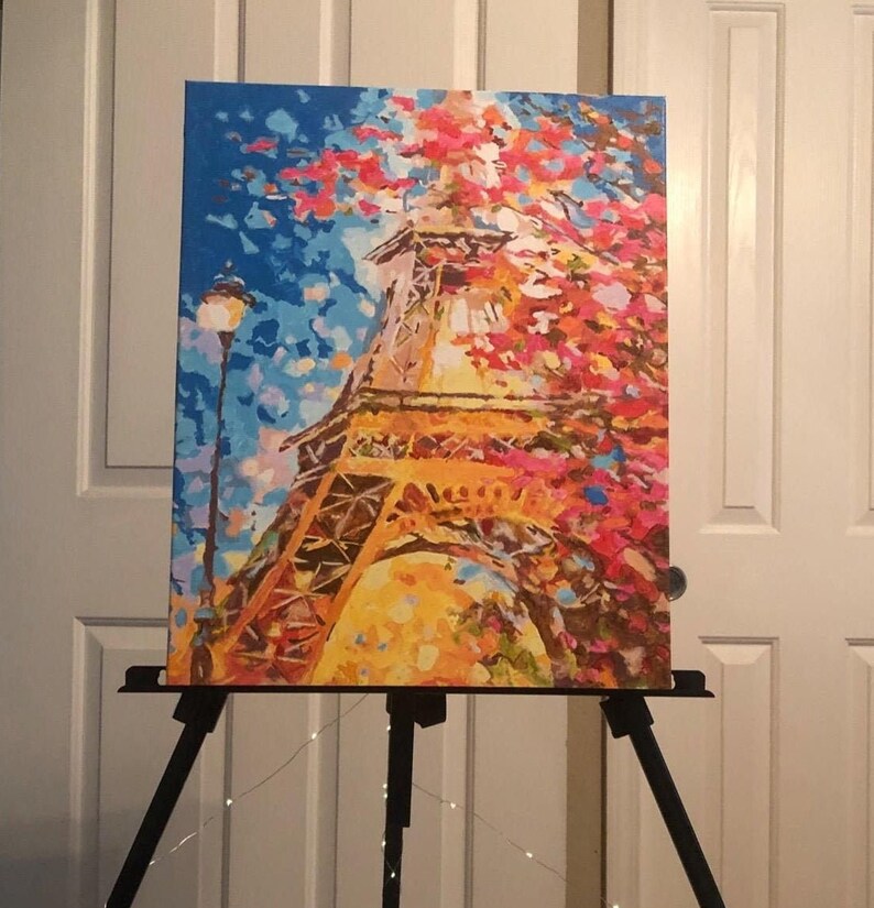 Eiffel Tower Paint by Numbers Kit Wall Art Paris Paint by Etsy